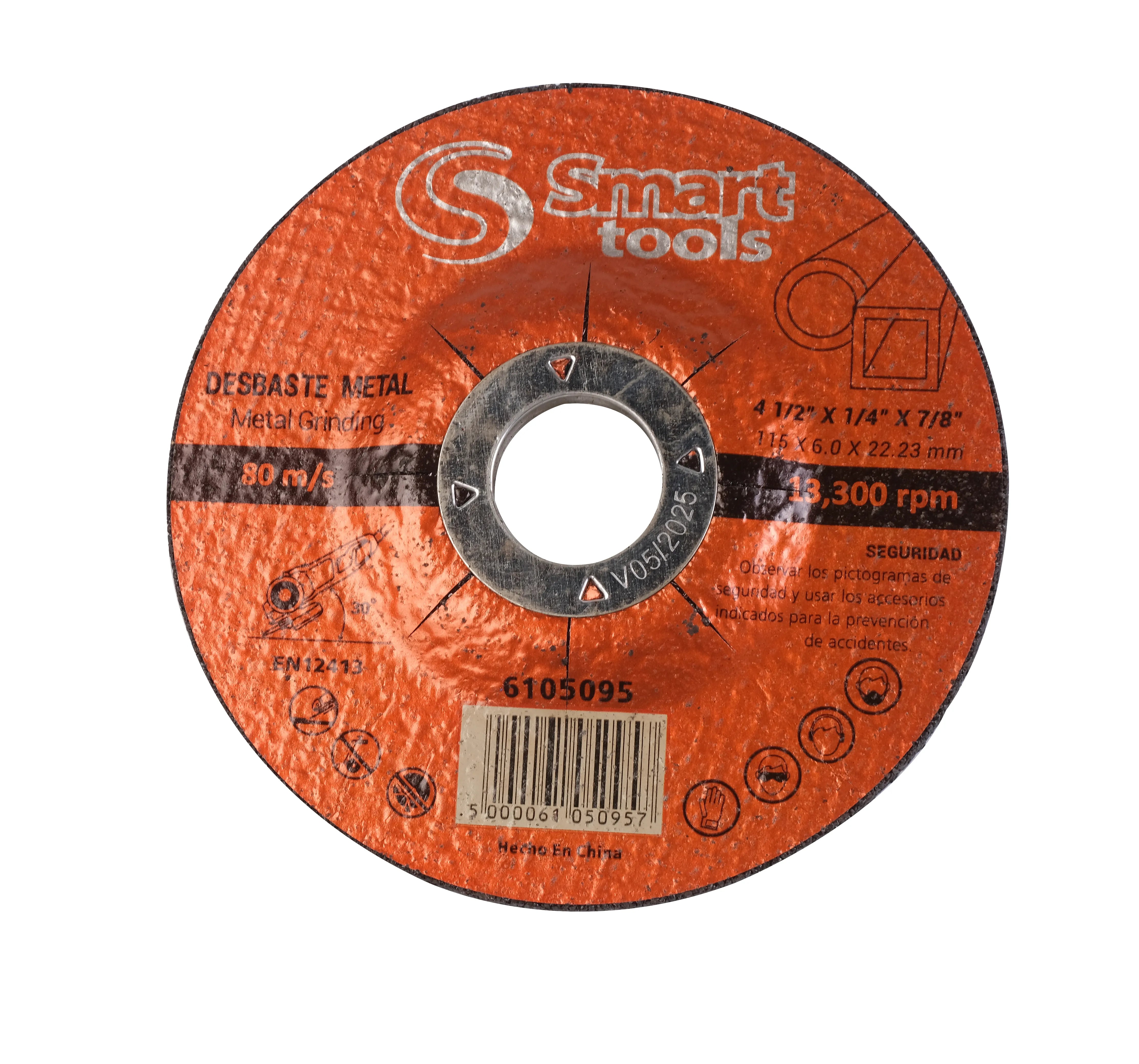 DISCO DE DESBASTE AC./INOX. 4.5X63MM. #A24 EXTRA - SMART TOOLS