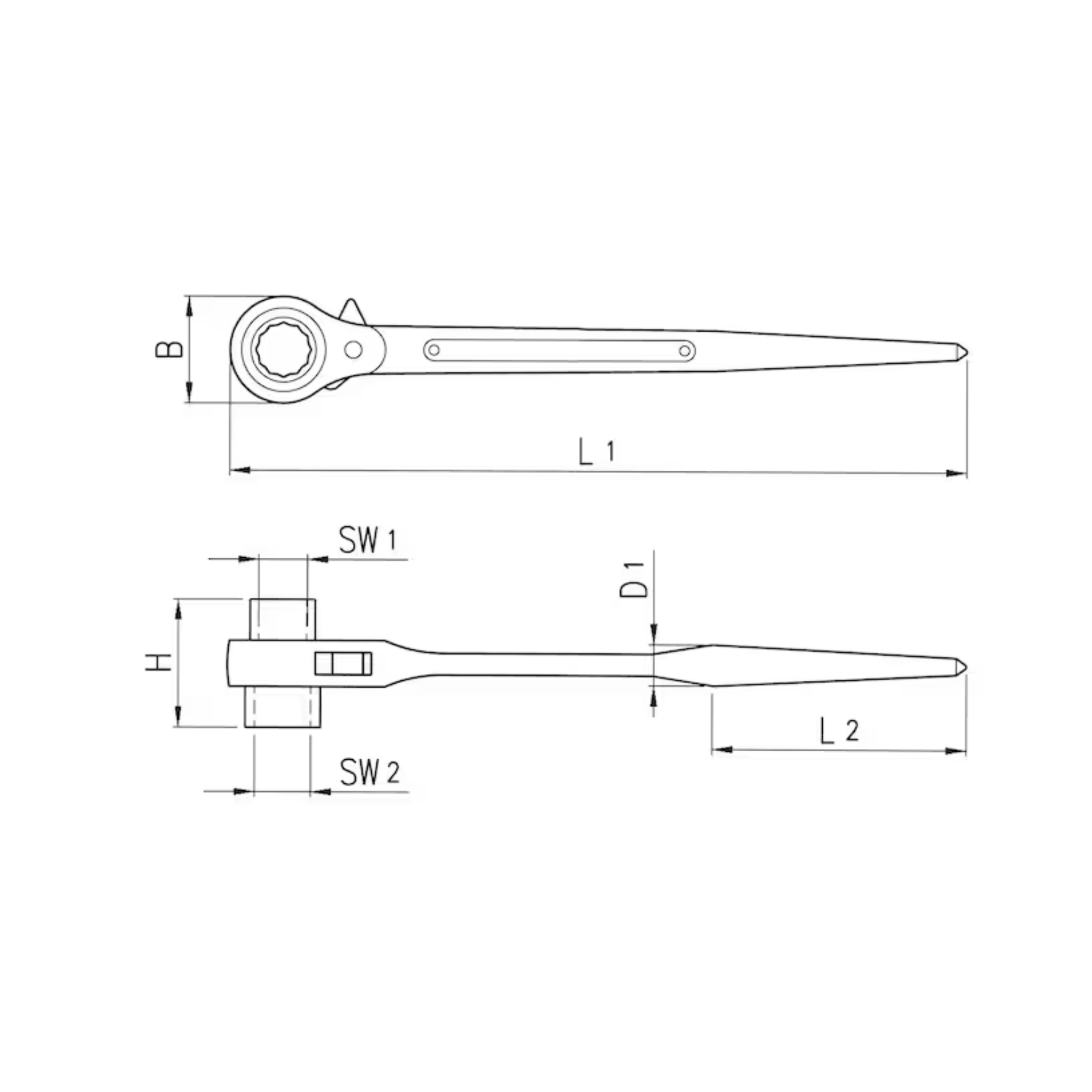 Carraca para andamios RATSCHSHSL-GERUESTBAU-SW(19-22) WURTH