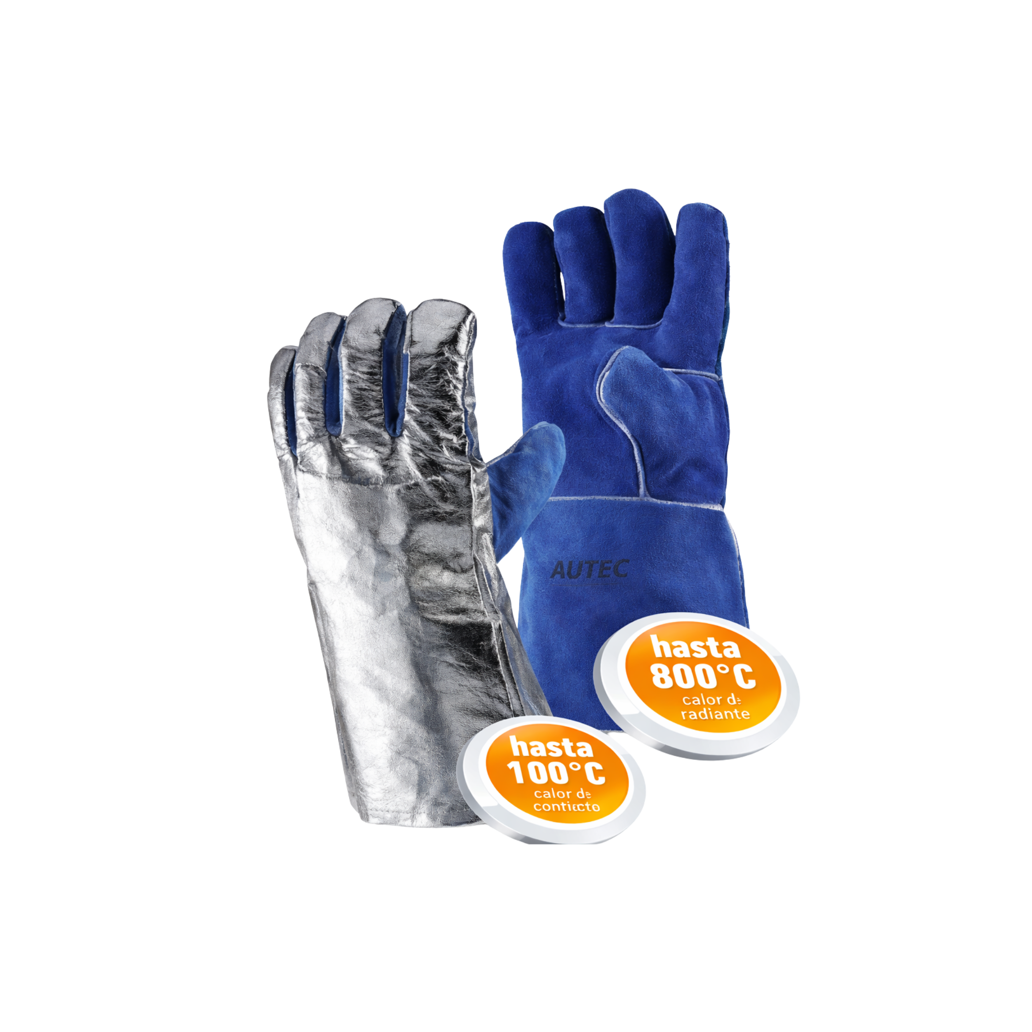 Guante Aluminizado Azul - Ignifugas