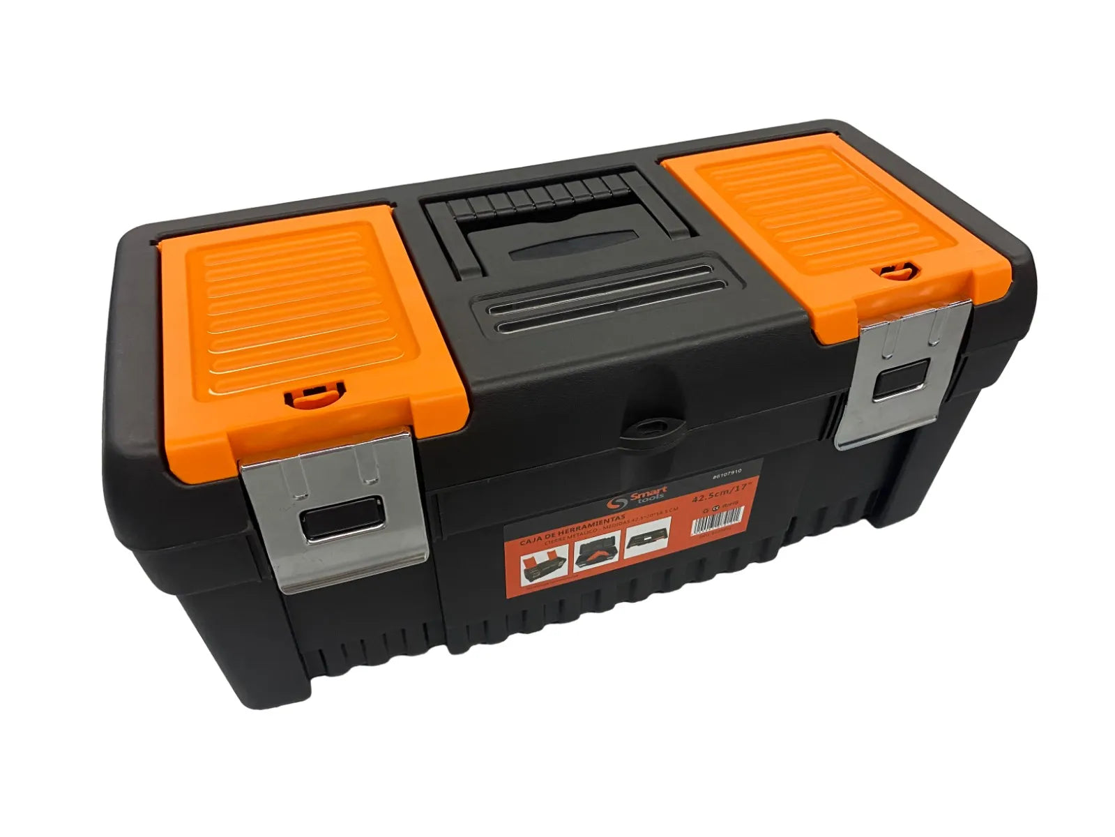 Caja herr. plastica c/metal 17" medidas 42,5 x 20 x 18,5 cm (g-t617) - SMARTTOOLS