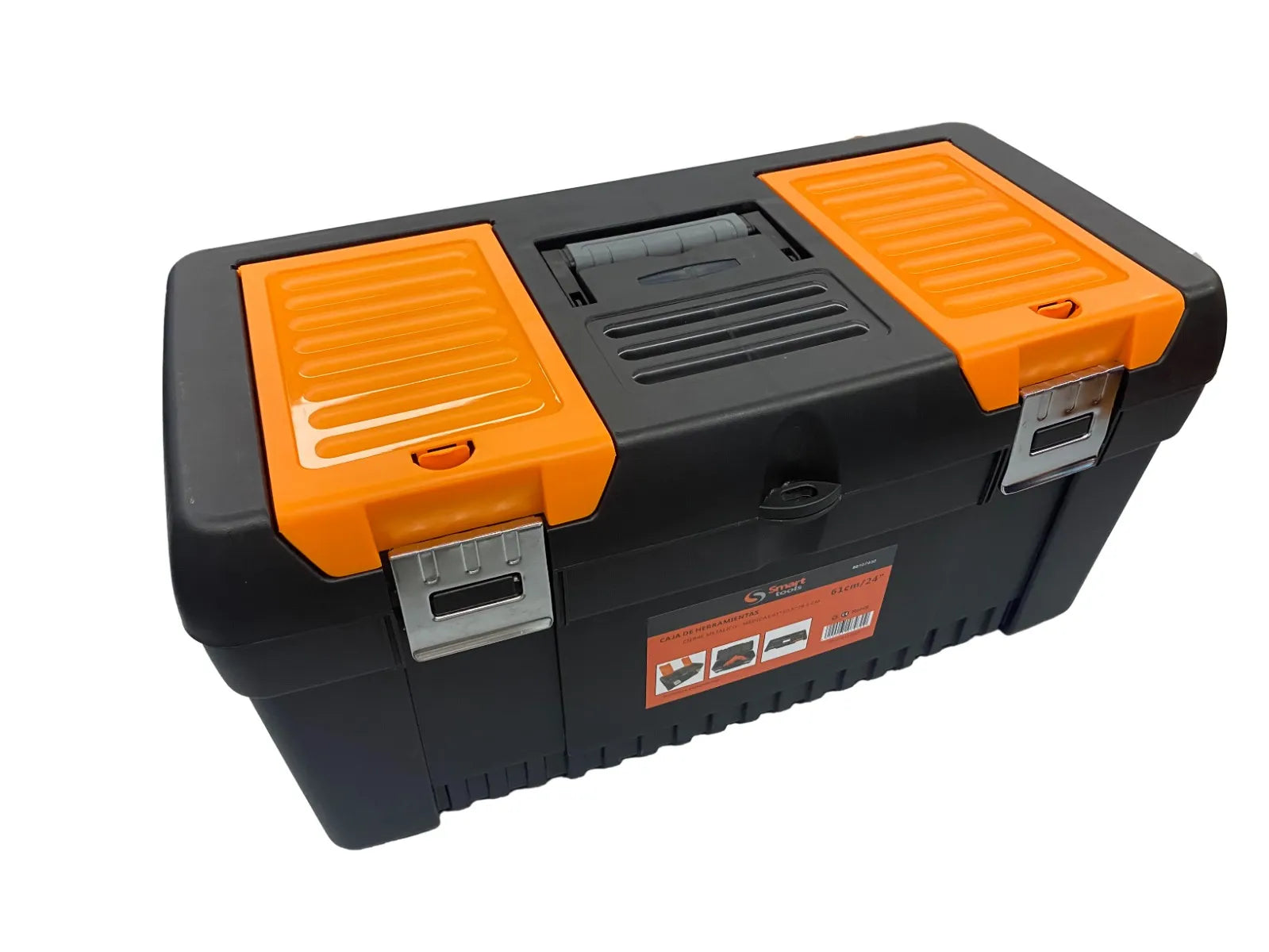 Caja herr. plastica c/metal 24" medidas 61 x 30,5 x 29,5 cm (g-t624) - SMARTTOOLS