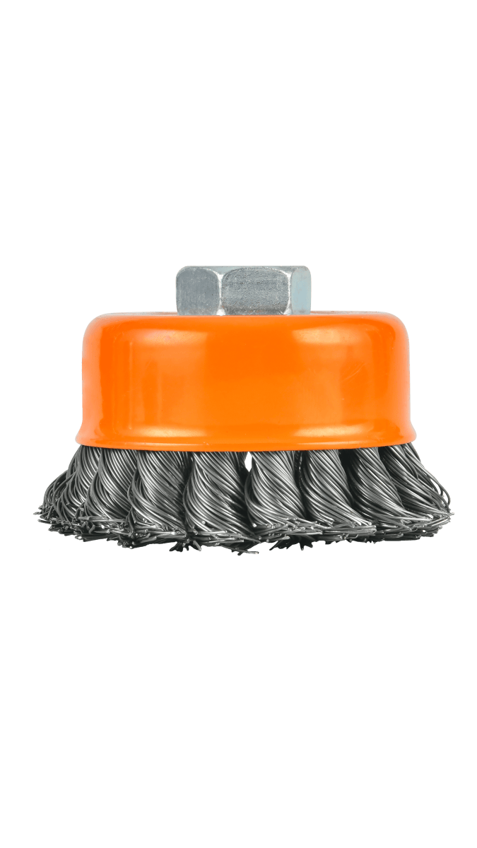 GRATA COPA CONICA ACERO TRENZADO 3 M14X