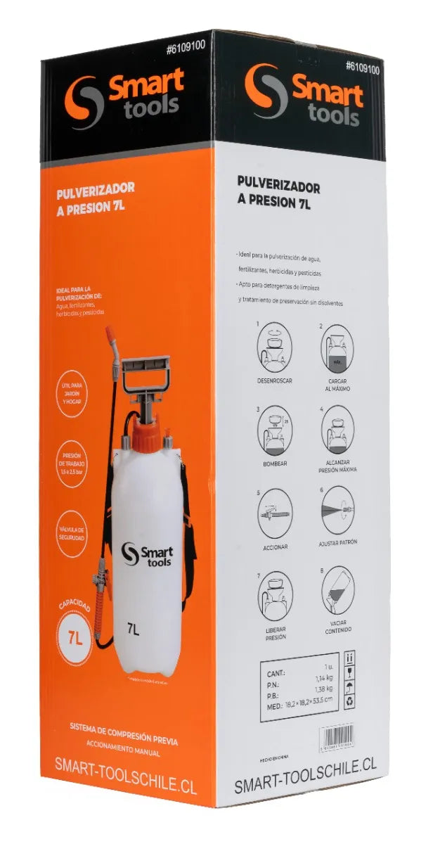PULVERIZADOR A PRESION 7L - SMART TOOLS
