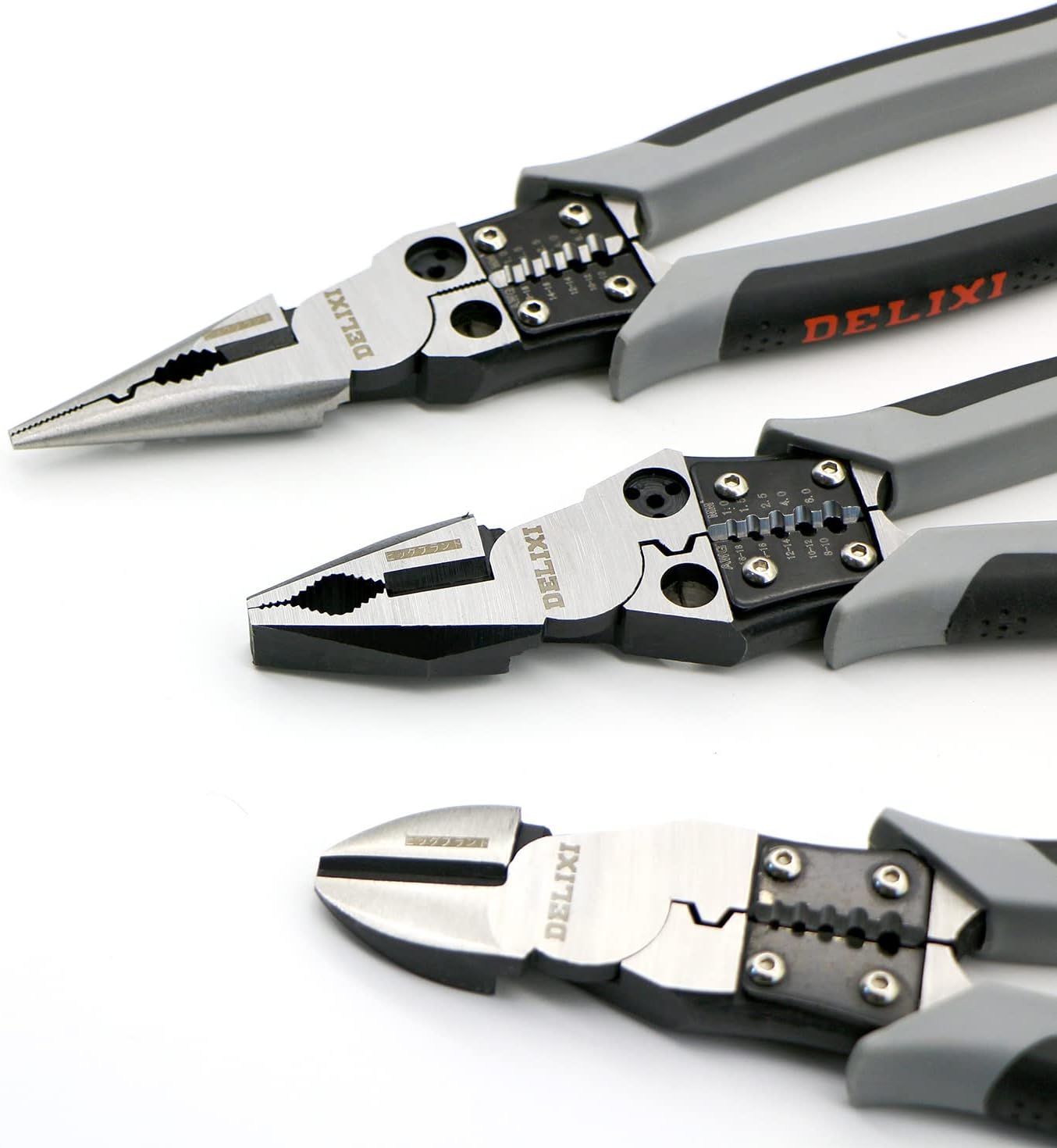 Set de alicates multifuncionales para liniero 3 piezas Delixi