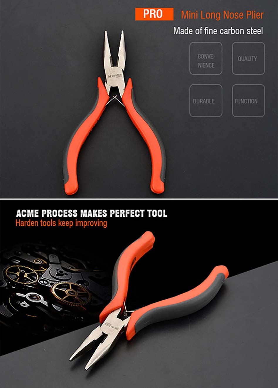 Mini Alicate de punta 4.5″ Harden