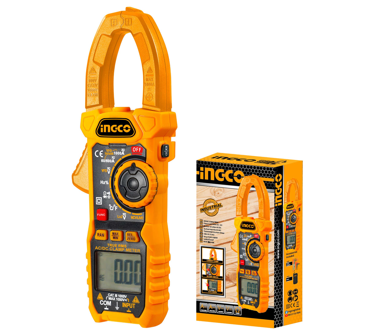 MULTITESTER DIGITAL INGCO INDUSTRIAL AC C/GANCHO # DCM10004(OF)