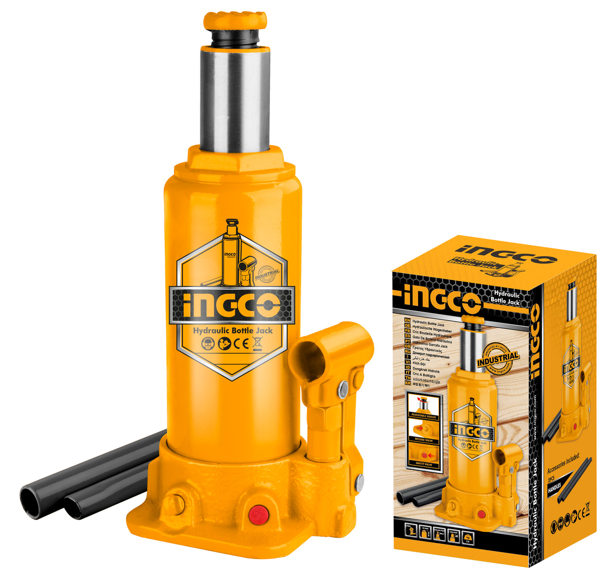 GATA GARAGE INGCO HIDRAULICA TIPO BOTELLA 6,0 TON # HBJ602