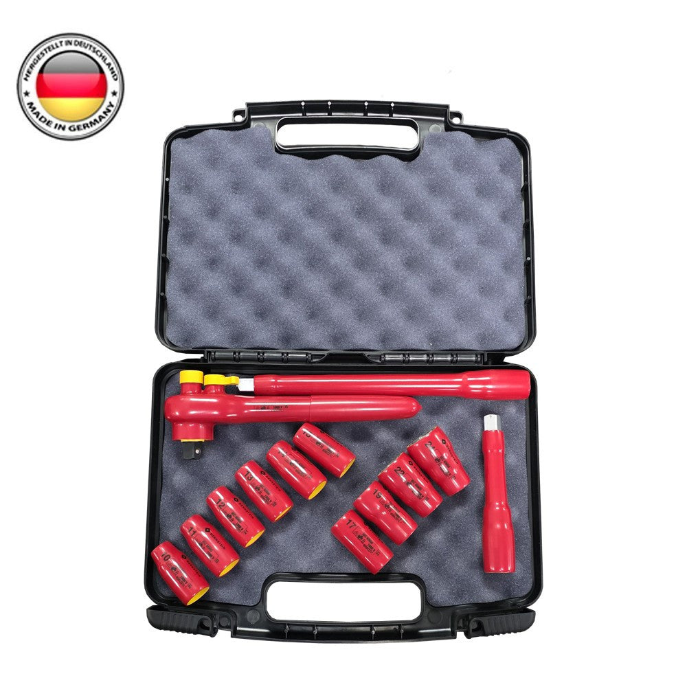 Set de Chicharra y Dados Aislados Cuadrante 1/2" 10-24MM WETEC