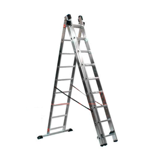 ESCALERA ALUMINIO TIJERA TELESCOPICA 3 X 2.54 M