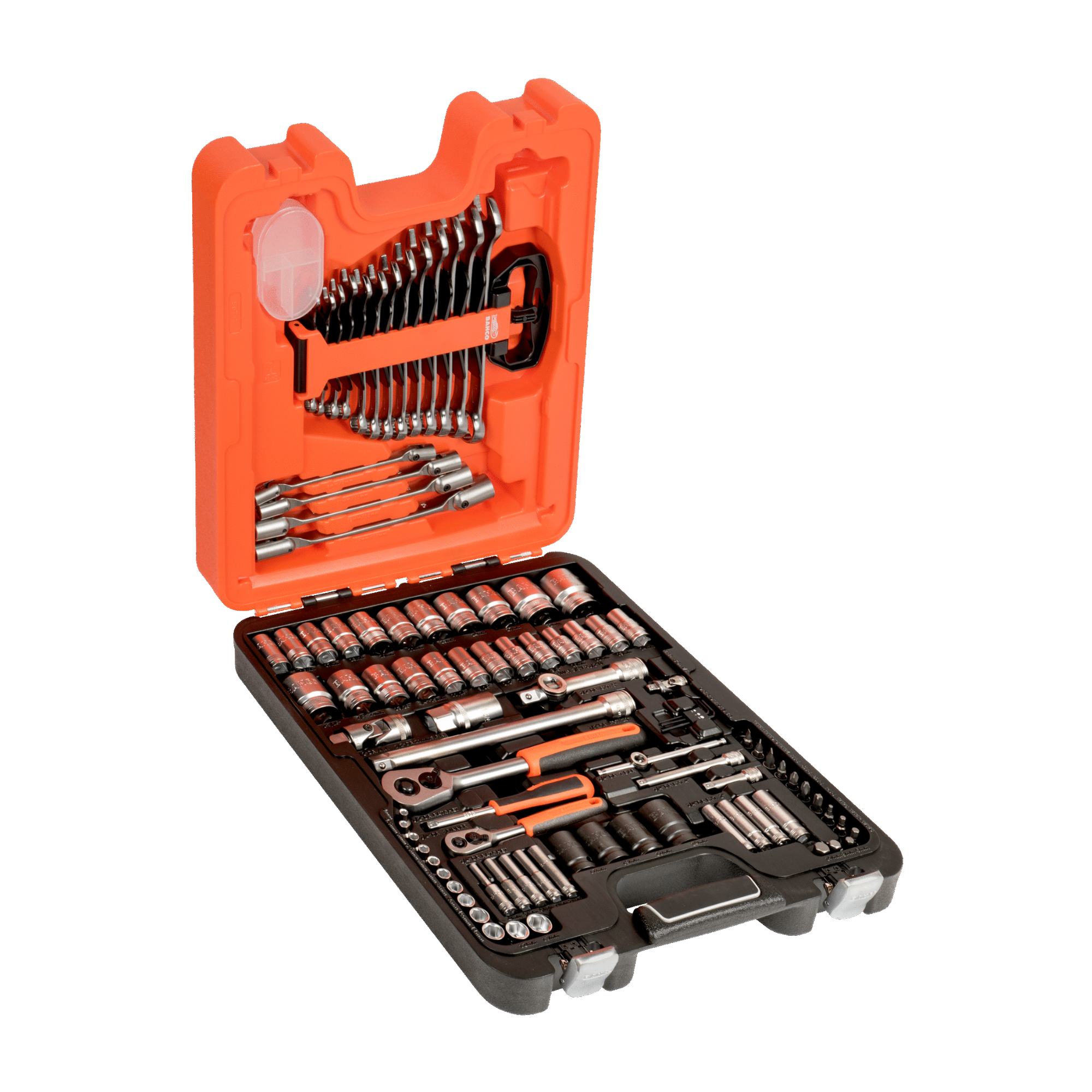 Juego de dados con chicharra y llaves dobles 1/4" 1/2" Bahco