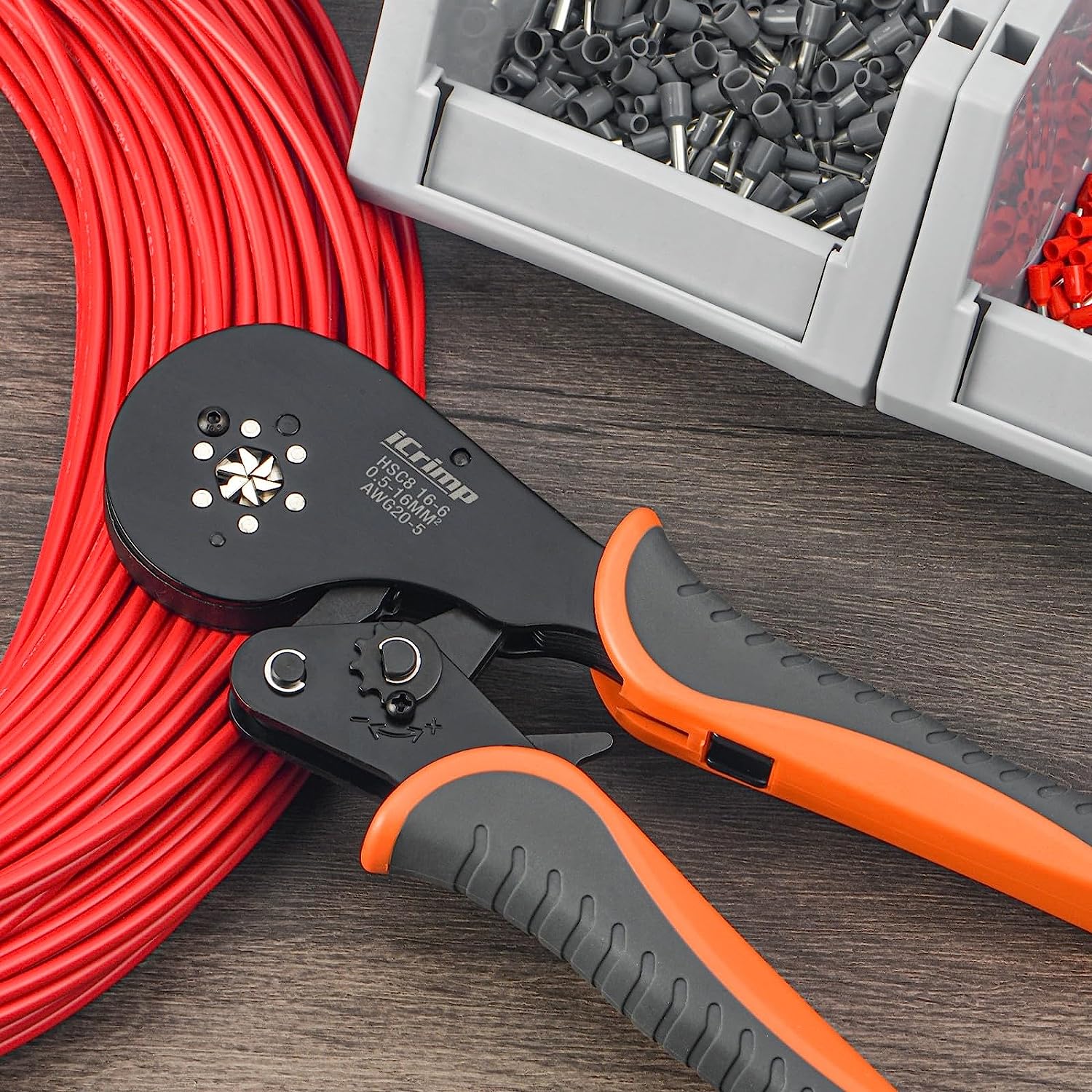 Ferrulera profesional crimpeadora hexagonal de trinquete Icrim