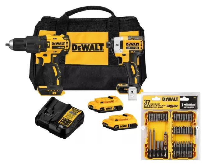 Kit taladro/atornillador inalambr. + regalo (dck223d2-b) - DEWALT