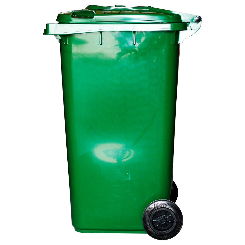 CONTENEDOR DE BASURA CON RUEDAS VERDE 240 LTS.