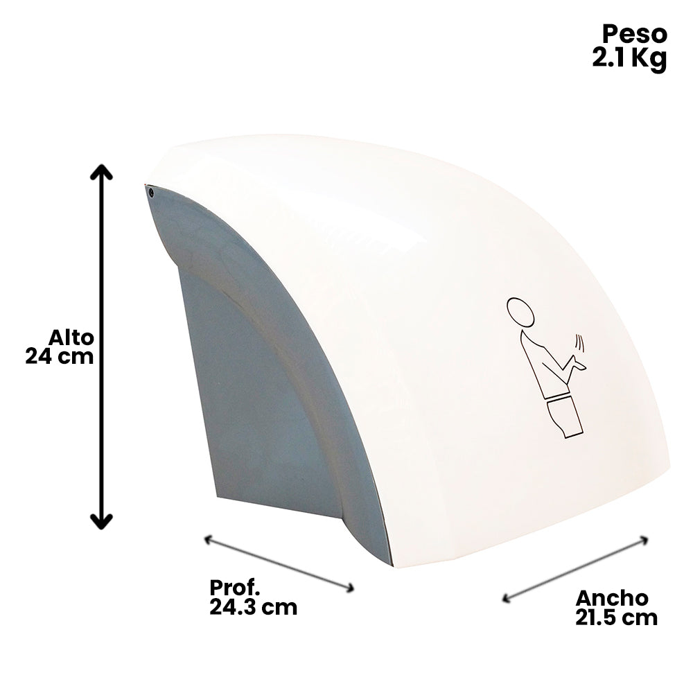 SECADOR DE MANOS AIRE CALIENTE 1600W