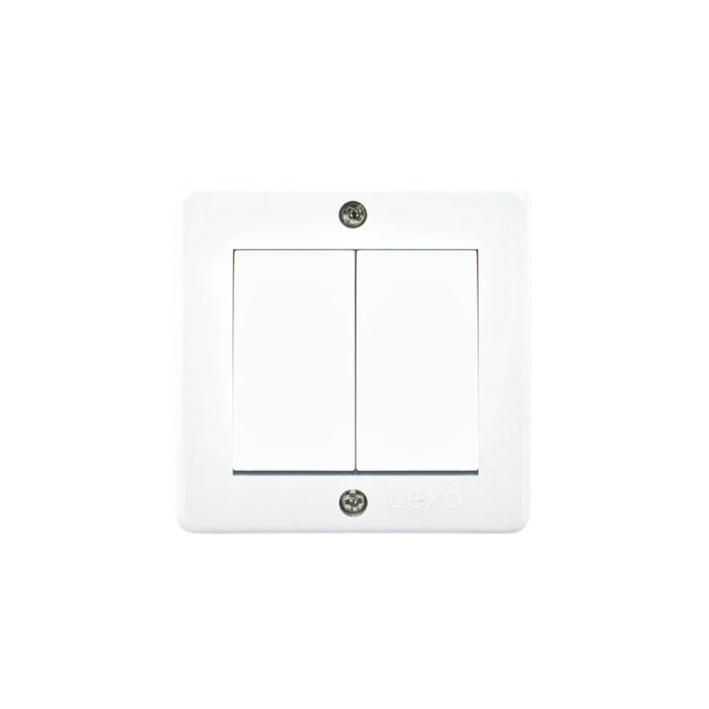 Hydrobox IP20 con interruptor doble (9/15) 10A 250V, blanco