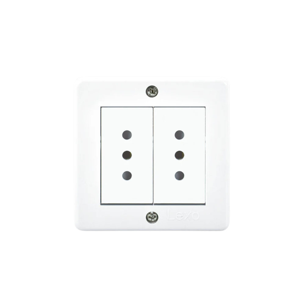 Hydrobox IP20 con toma corriente doble 10A 250V, blanco