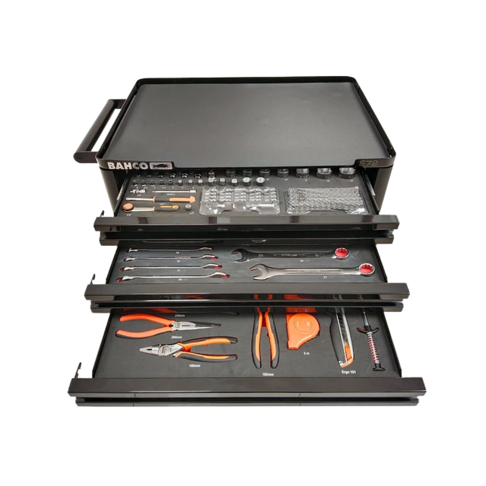 Carro Taller 6 Cajones Negro con 216 Herramientas BAHCO