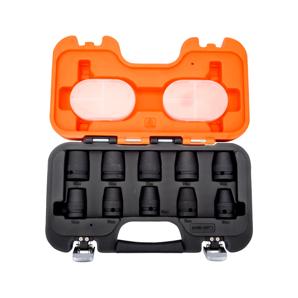 Juego de 10 dados de impacto 1/2" (10-19 mm) BAHCO
