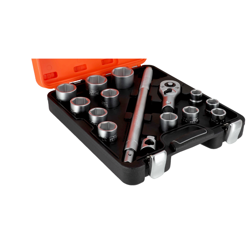 Juego de Dados con Chicharra y Accesorios 17 Piezas BAHCO