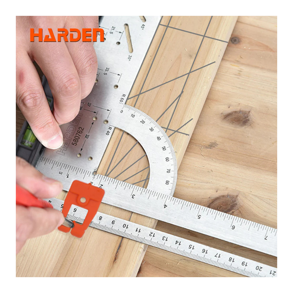 Escuadra multipropósito 12" con nivel HARDEN