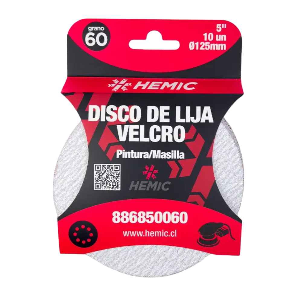 Disco de Lija respaldo Velcro Pintura