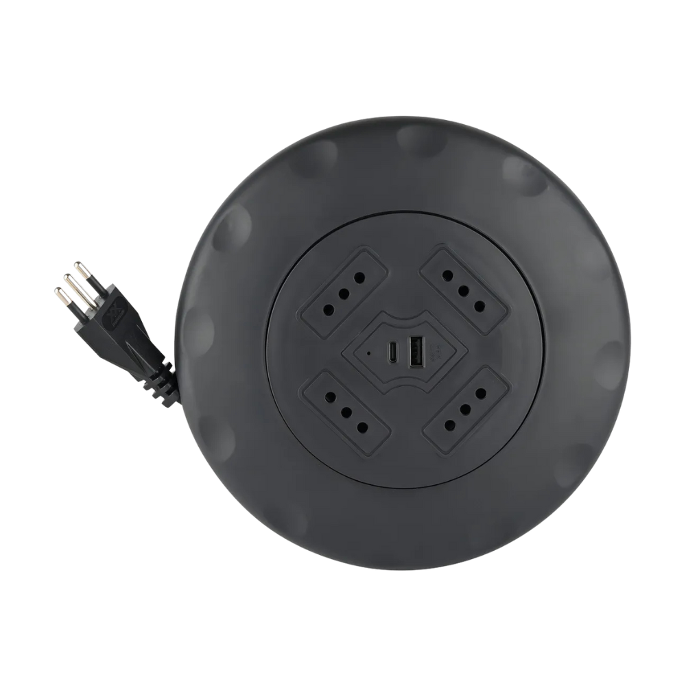 Electraline carrete UFO usb+C 5mts.