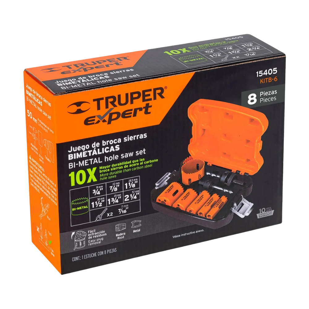 SIERRA COPA TRUPER 8 PIEZAS BIMETALICA # KITB-6 (15405)