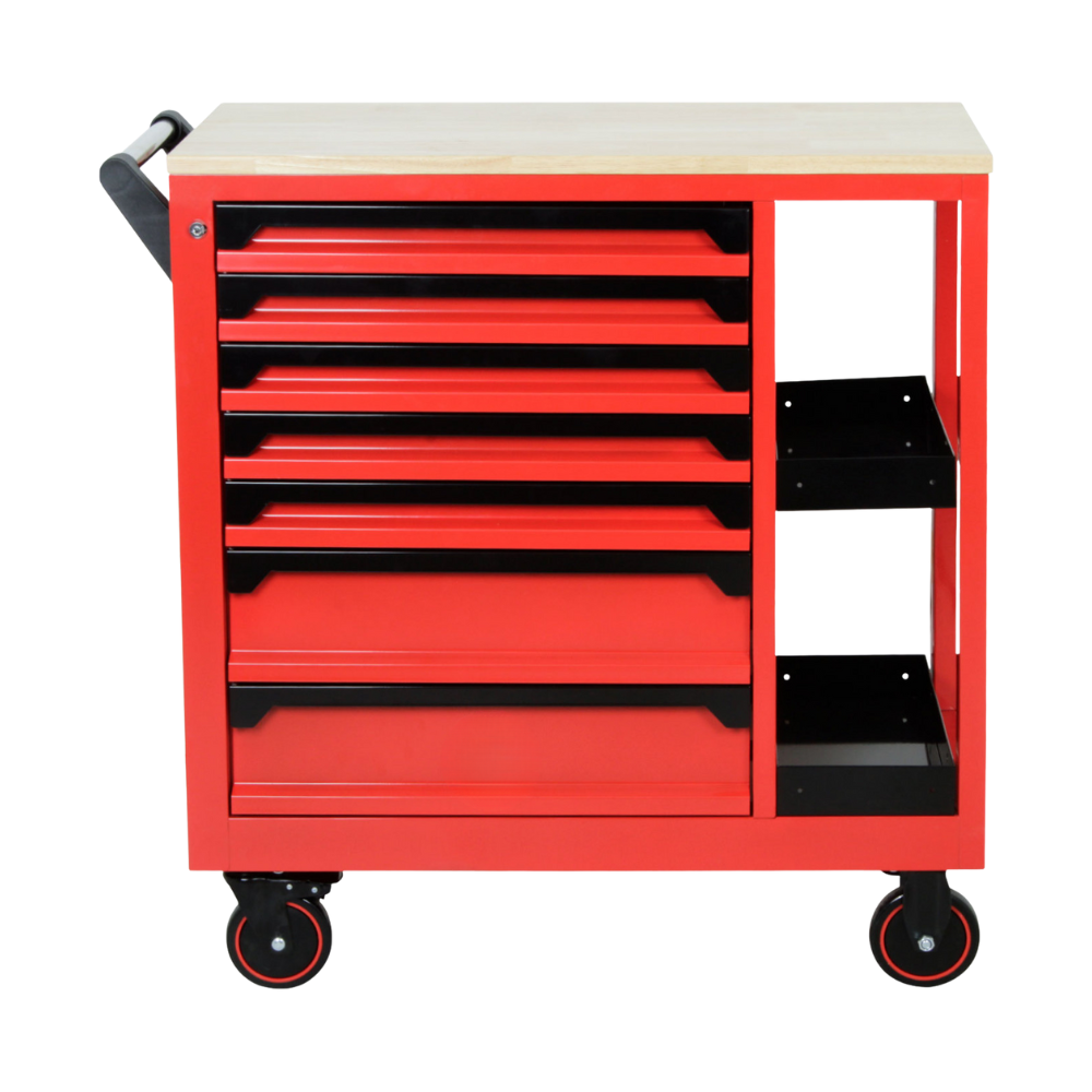CARRO S/ HERRAMIENTAS 7 CAJONES CON BASE DE MADERA