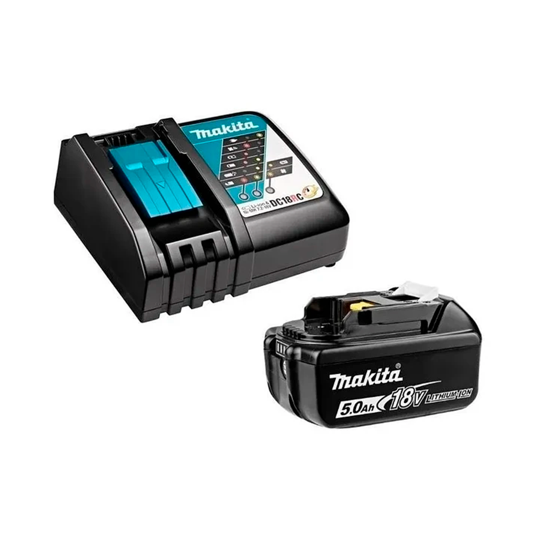 SET CARGADOR RAPIDO MAKITA 18V DC18RC + BATERIA DE 3.0 A