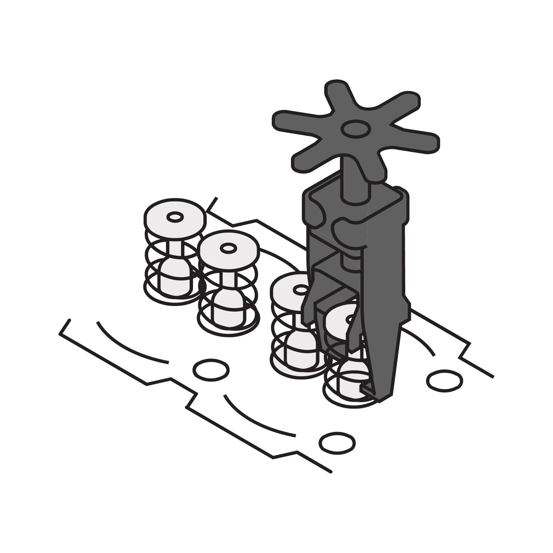 COMPRESOR DE RESORTE DE VALVULA TRUPER CON CABEZA # CO-RES-VA (14524)