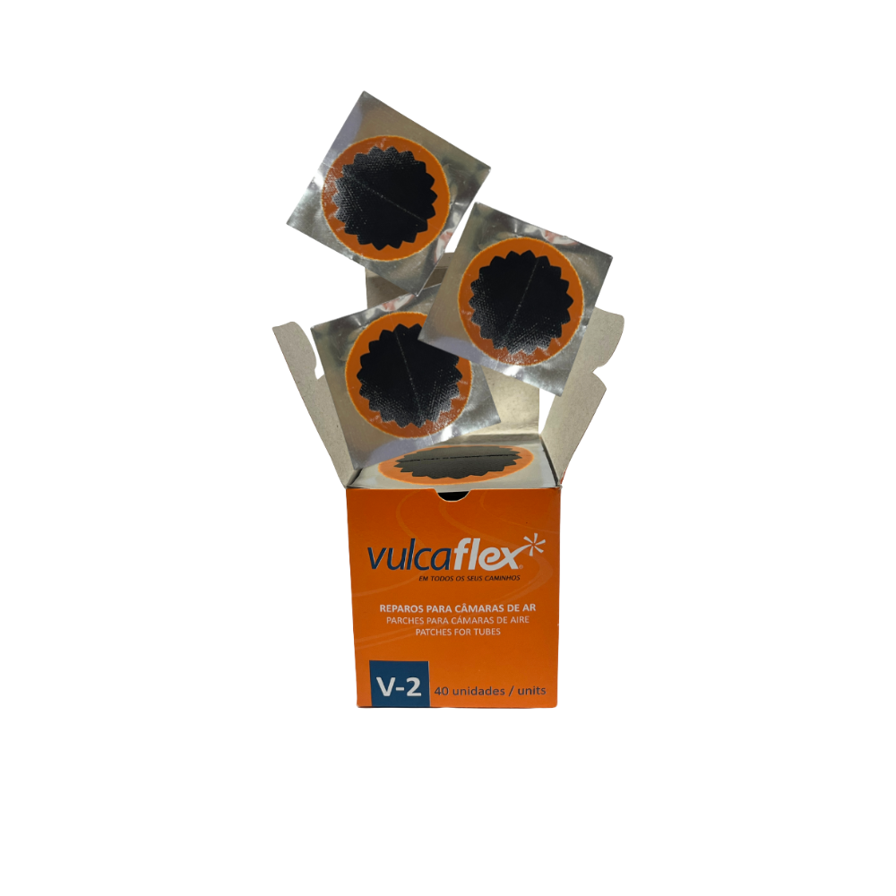 Parches redondos V (Naranja y Negro) VULCAFLEX