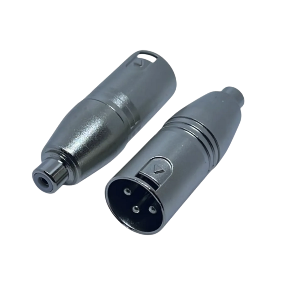 ADAPTADOR MACHO CANNON A JACK RCA METALICO