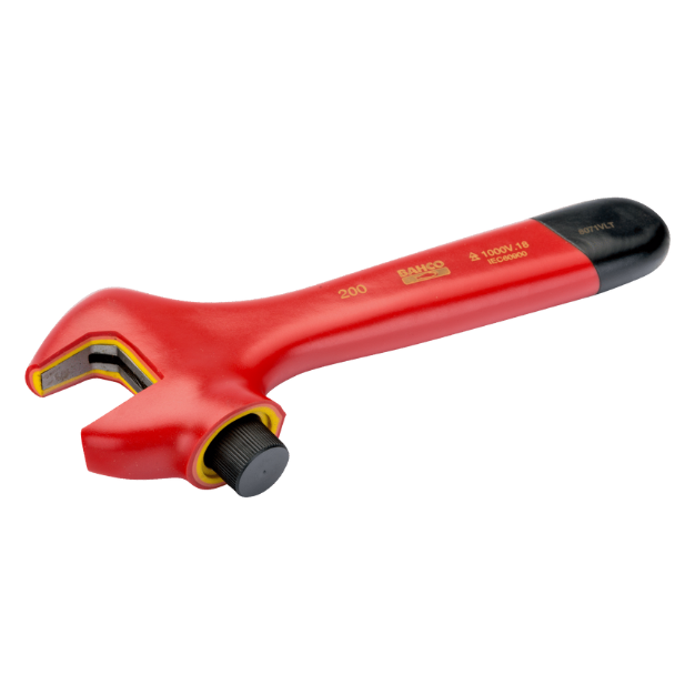 Llave ajustable aislada de seguridad completa con rueda lateral BAHCO VDE 1000V
