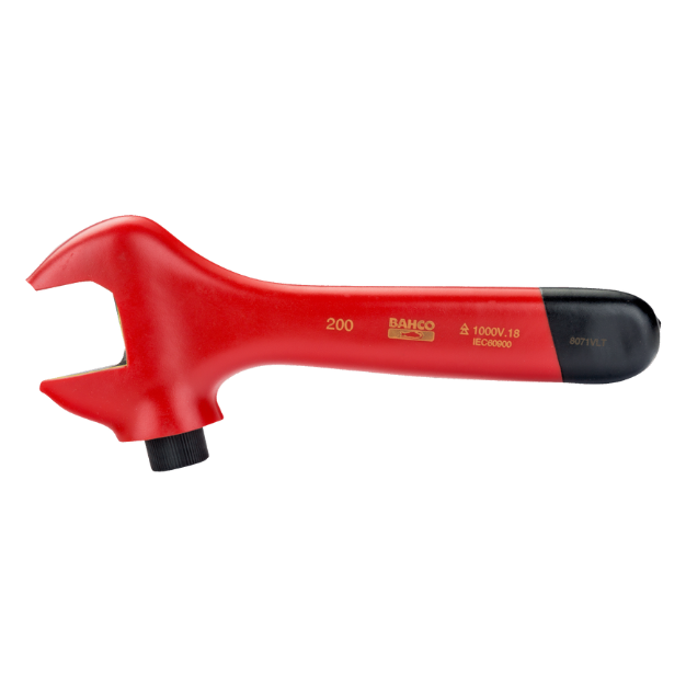 Llave ajustable aislada de seguridad completa con rueda lateral BAHCO VDE 1000V