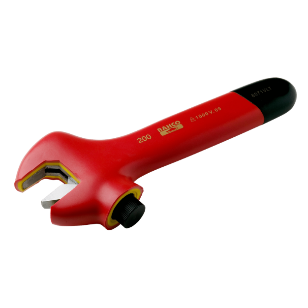 Llave ajustable aislada de seguridad completa con rueda lateral BAHCO VDE 1000V