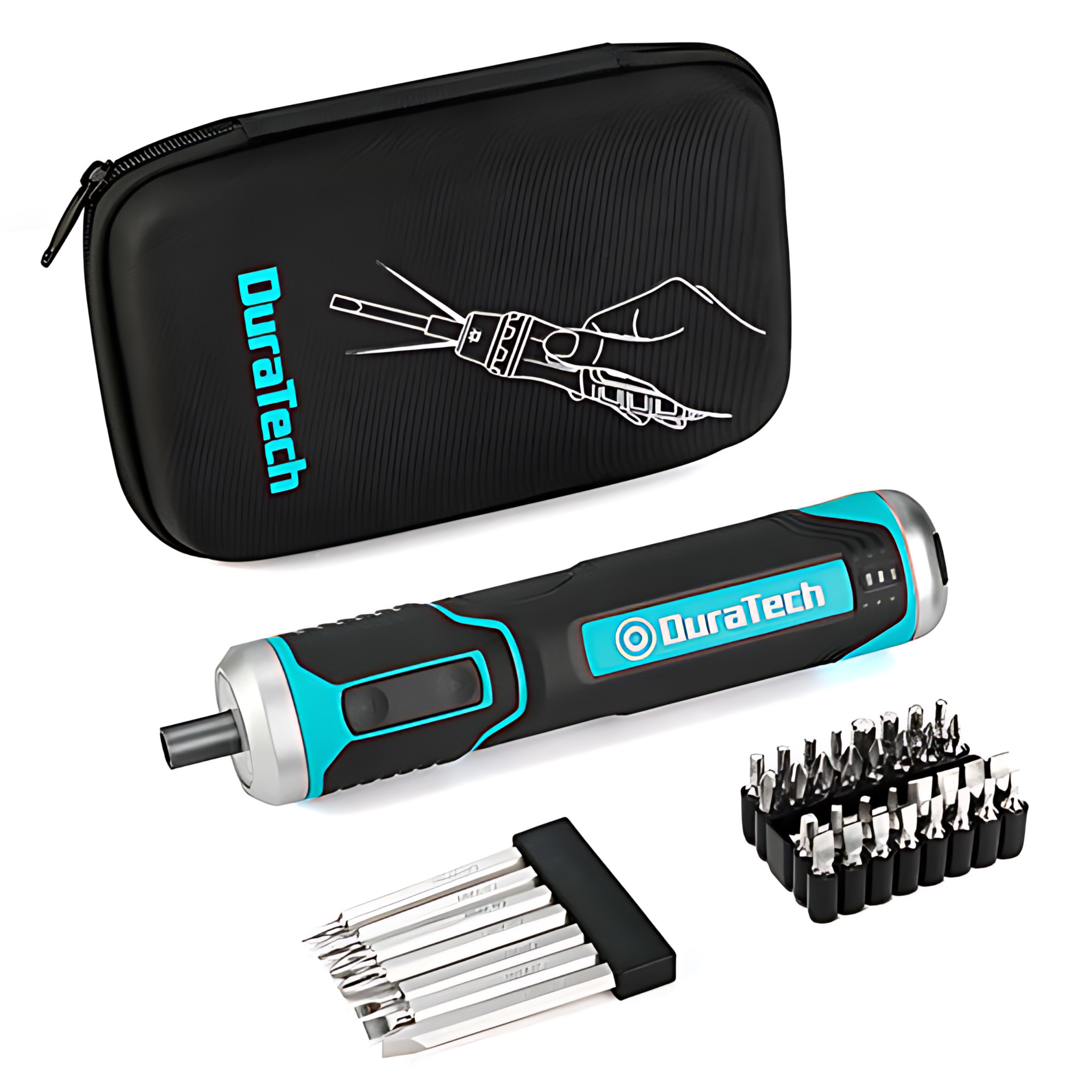 Set destornillador inalámbrico con puntas intercambiables 41 piezas Duratech