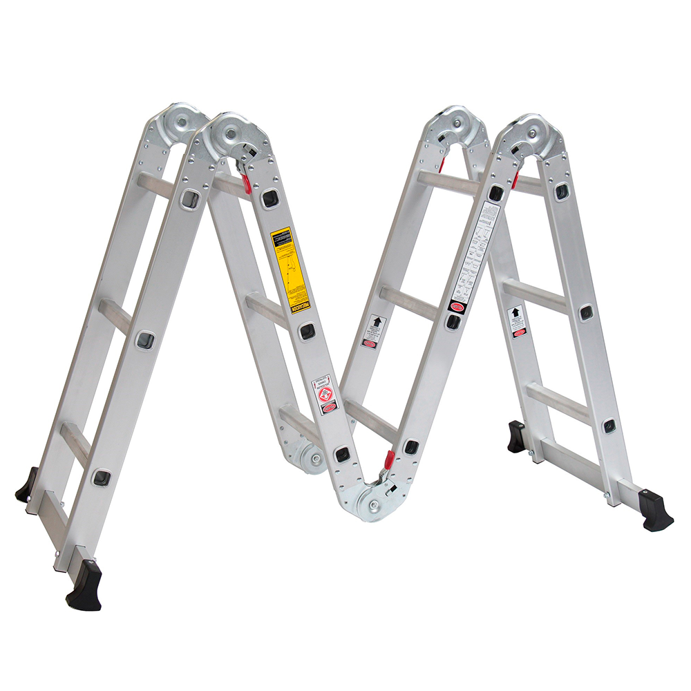 ESCALERA MULTIPROPOSITO ALUMINIO 12 PELDAÑOS 150 KG