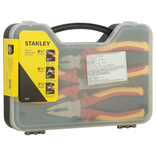 Jgo. 3 alicates de 1000v. electr. (84-011) - STANLEY
