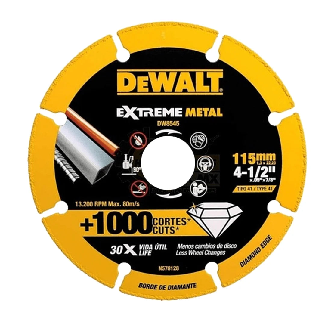 Disco de corte diamantado 4-1/2" Extreme Metal Dewalt