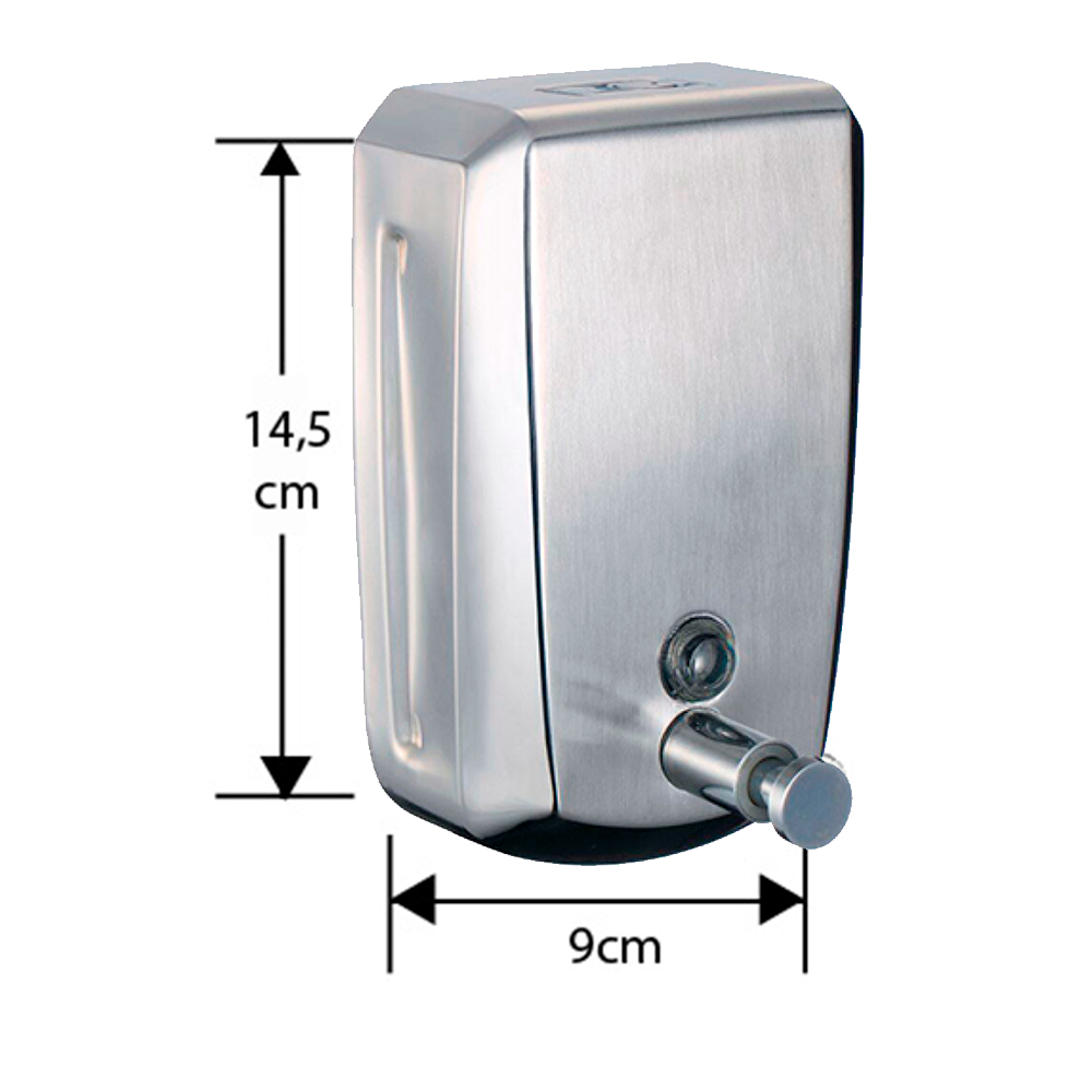 DISPENSADOR DE JABON 500ML ACERO INOX