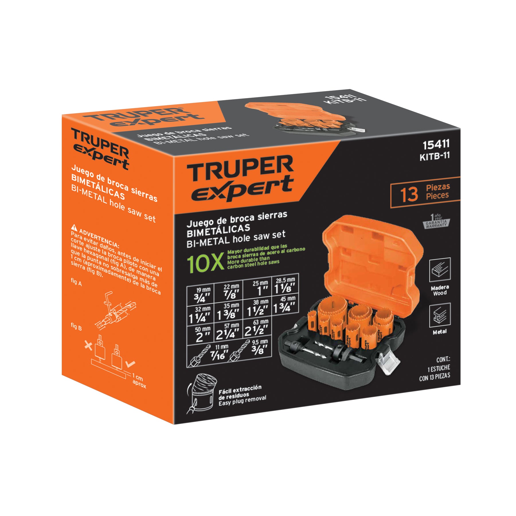 SIERRA COPA TRUPER 14 PIEZAS BIMETALICA # KITB-11 (15411)