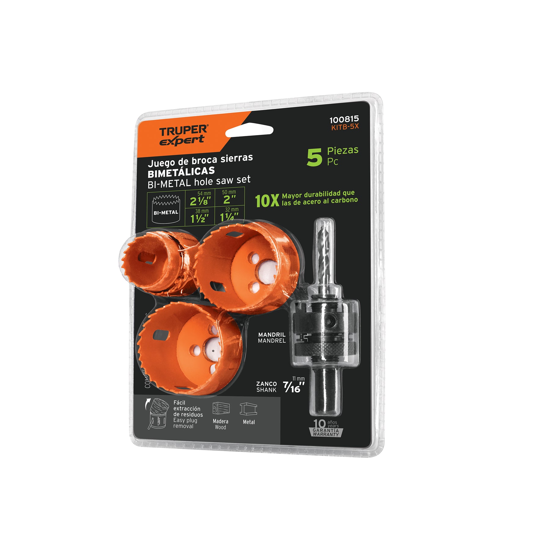 SIERRA COPA TRUPER 5 PIEZAS BIMETALICA # KITB-5X (100815)