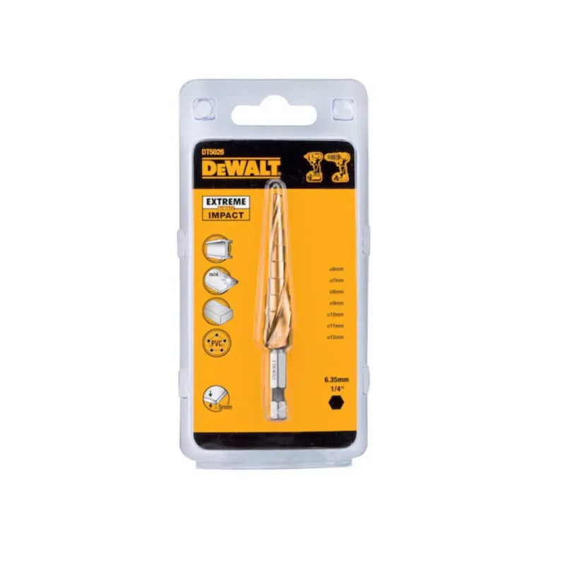 Broca escalonada 6, 7, 8, 9, 10, 11, 12 mm. Toma Hex 1/4'' Impact Ready