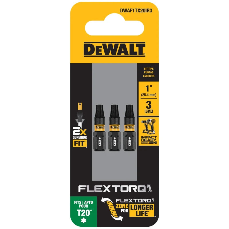FLEXTORQ T20 1Pulg (3 pzas)