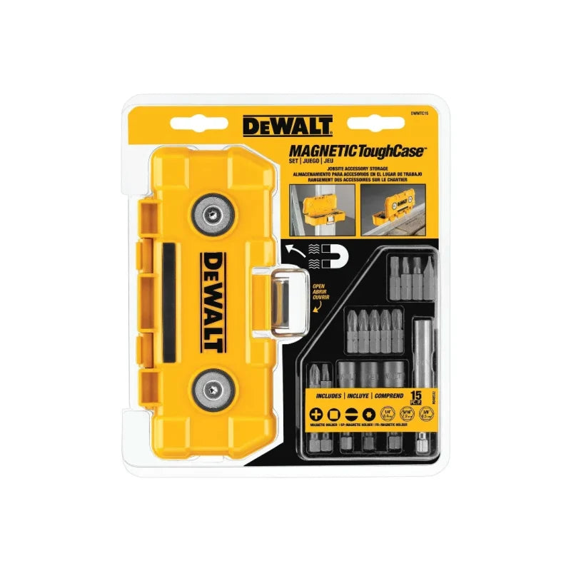 Caja Magnética Toughcase + 15 Piezas Dewalt