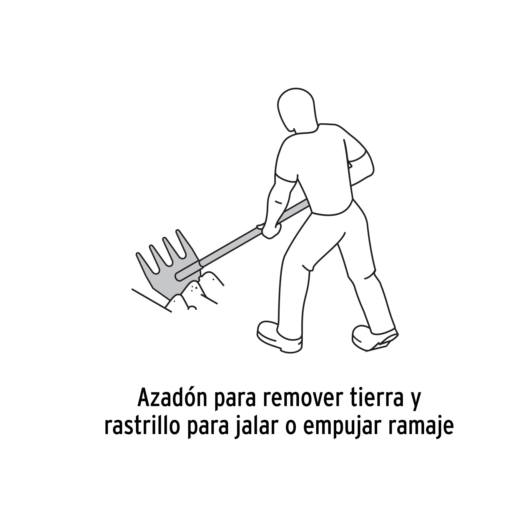 RASTRILLO Y AZADON 2 EN 1 TRUPER MANGO MADERA 48" # MAC (17891)