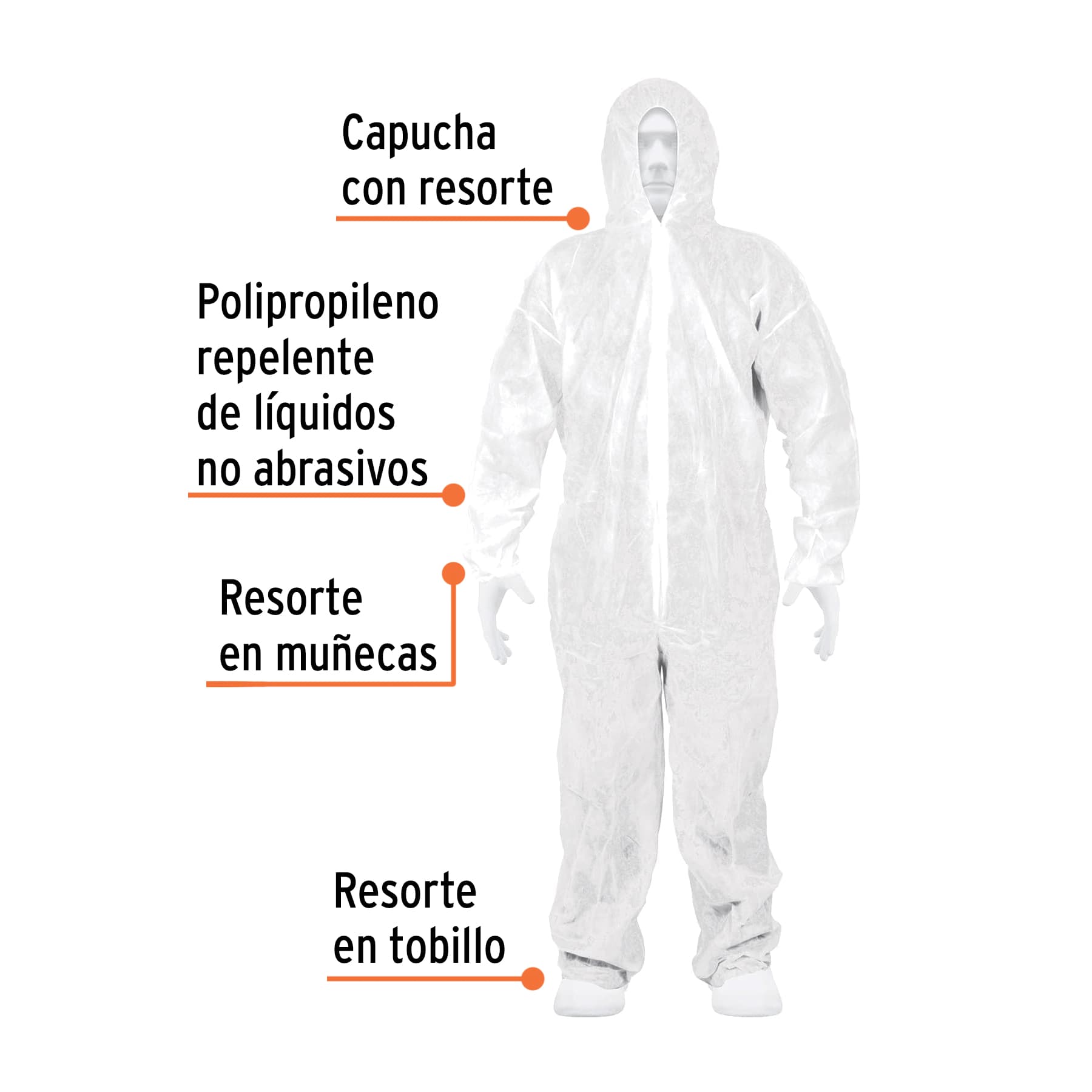 OVEROL DESECHABLE TRUPER XL BLANCO # OVERD-XL (14422)