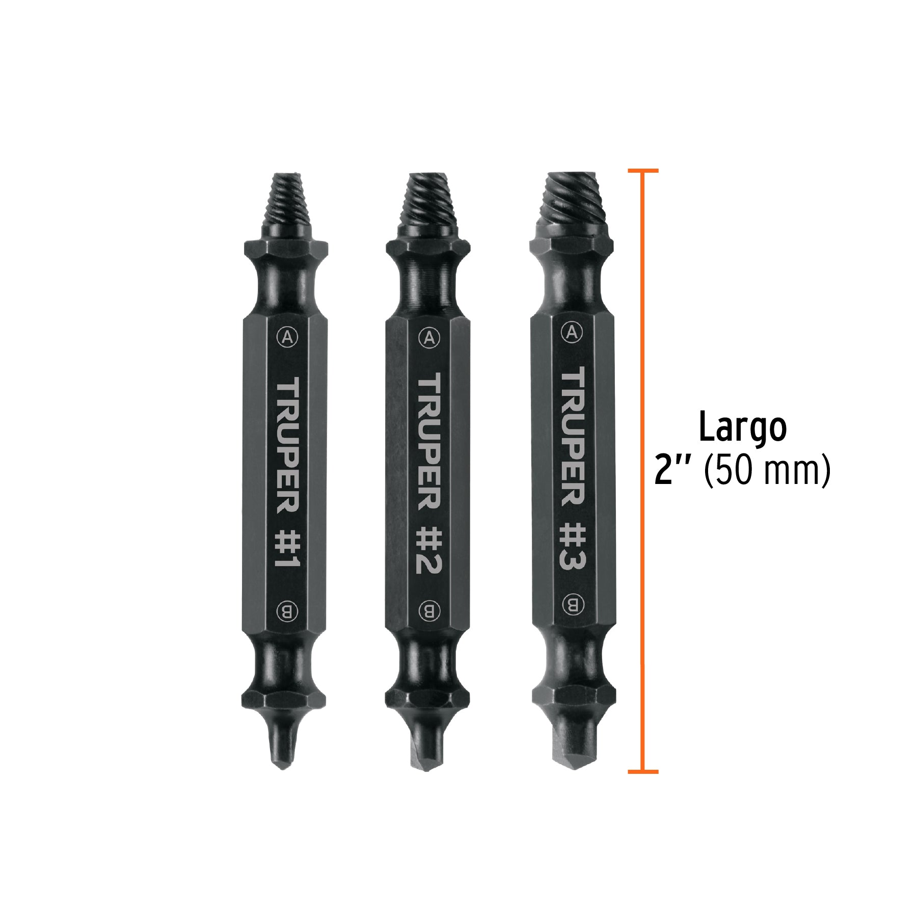 PUNTA EXTRACTORA DE TORNILLOS TRUPER JGO.3 PZAS # PUNE-3 (103311)