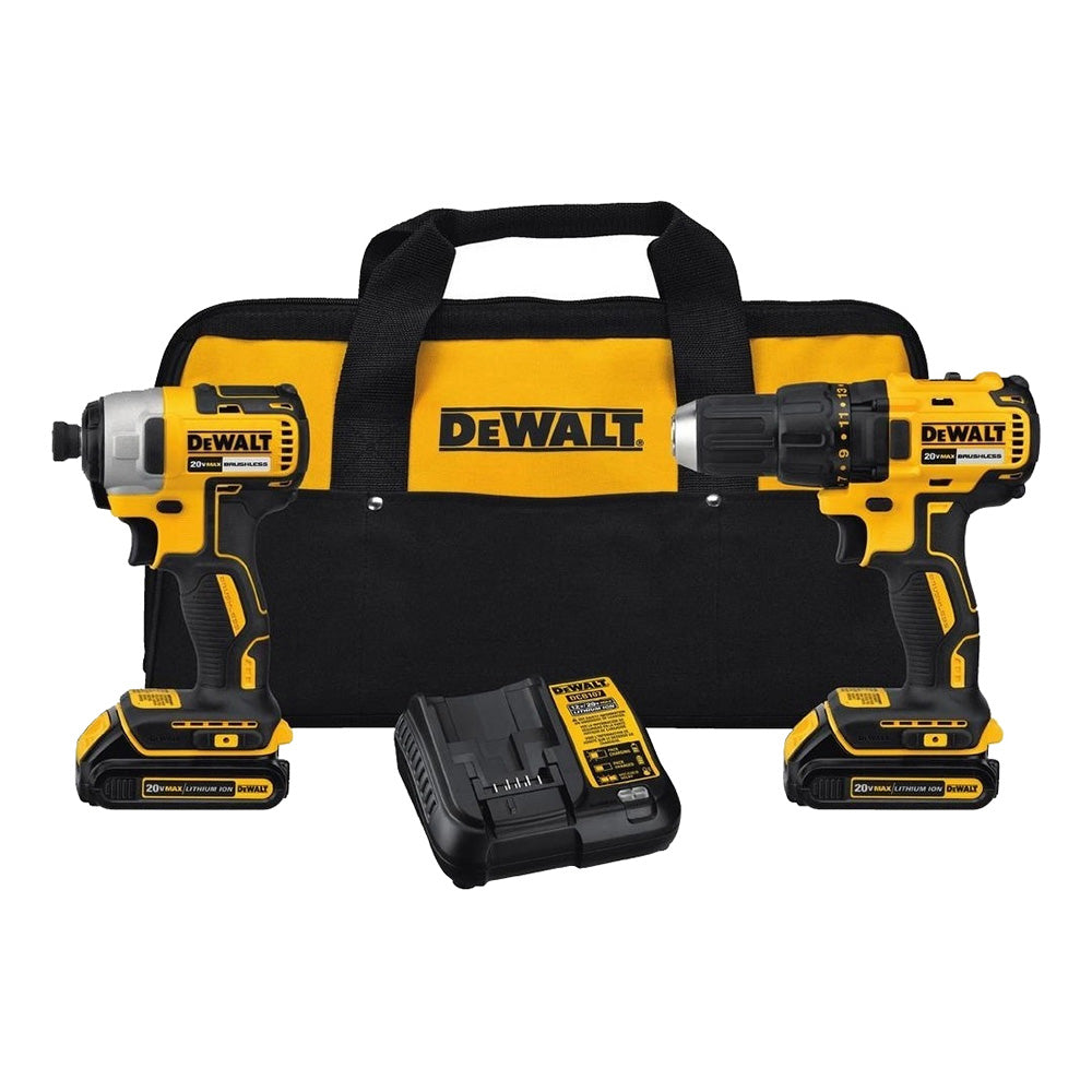 Kit de taladro y atornillador de impacto inalámbricos 20V Dewalt