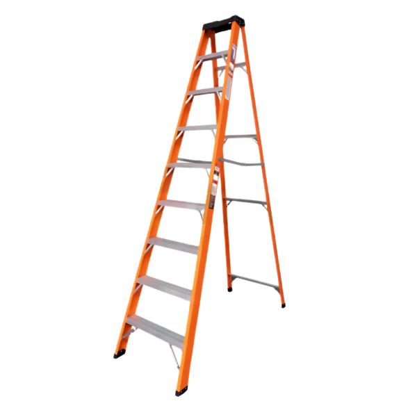 Escalera de tijera fibra de vidrio 9 peldaños 2,70 m Steigen